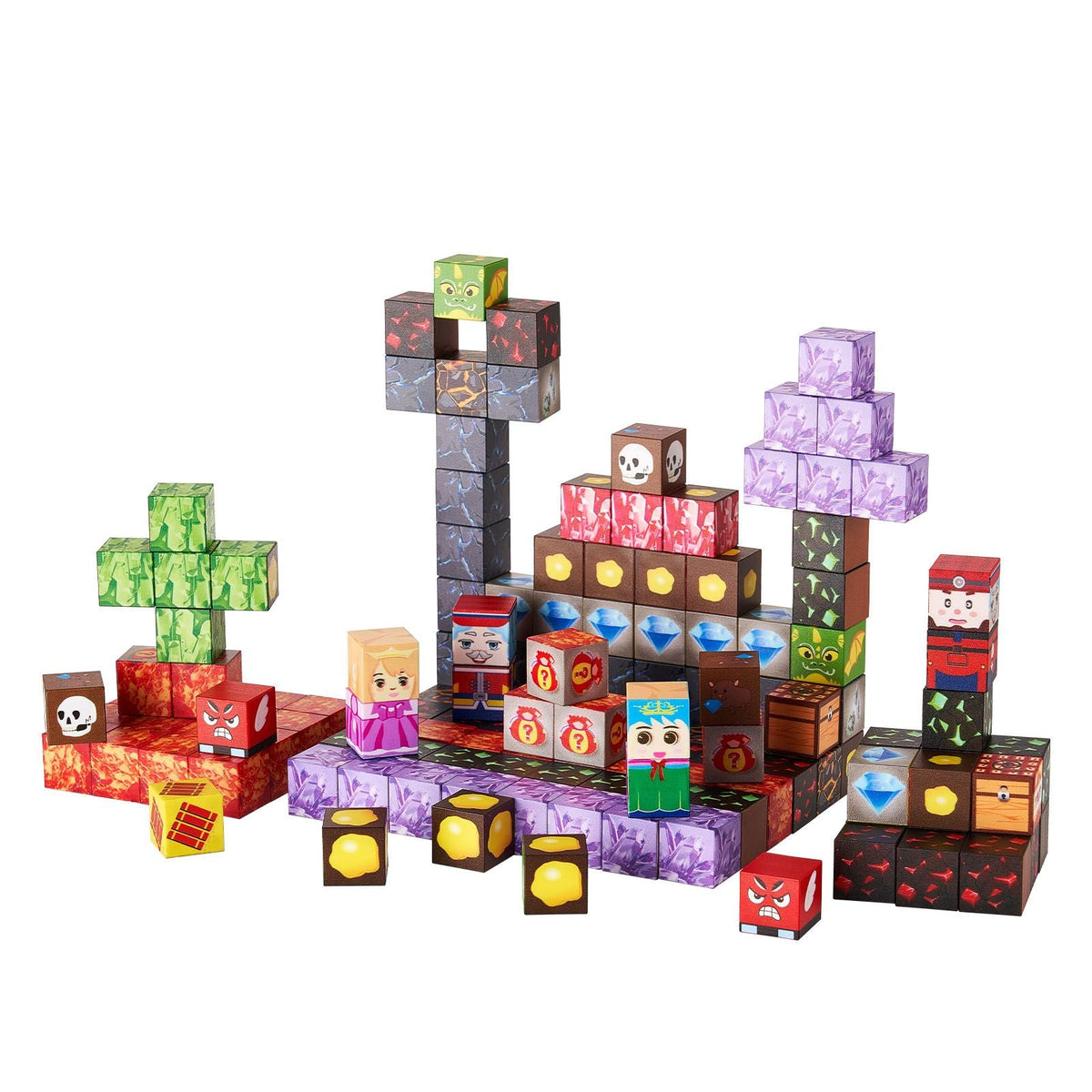 Magnetic Blocks, 150 PCS Dark Castle Set, Magnetic Building Cubes for Kids, STEM Montessori Sensory Toys for Christmas Birthday Gift, Construction Stacking Toy for 3+ Years Old Boys & Girls