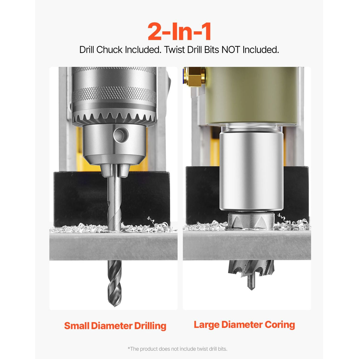 Magnetic Drill, 1400W Motor 1.6 in Boring Diameter, 2810 lbf Portable Electric Mag Drill Press, 800 RPM No-Load Speed, Drilling Machine for Metal Surface, Industrial and Home Improvement