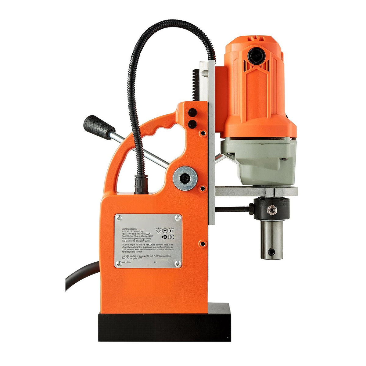 Magnetic Drill Press, 1200 W, 1.5 in Boring Diameter, 2248 lbf Power Mag Drill Press, 900 RPM Speed, with Weldon Shank, Efficient Cooling, for Metal Surface, Industrial and Home Improvement