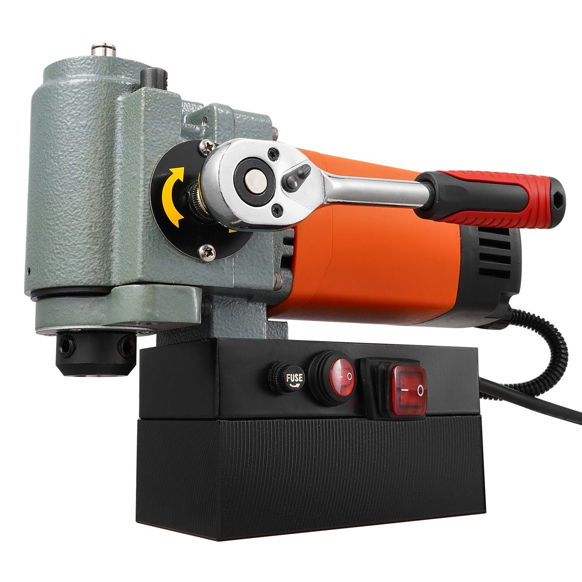 Magnetic Drill Press, 1300W Low Profile Mag Drill, Light Weight Portable Mag Drilling Machine with Cooling Device and Overload Protection, Mag Press for Equipment Installation, Industrial