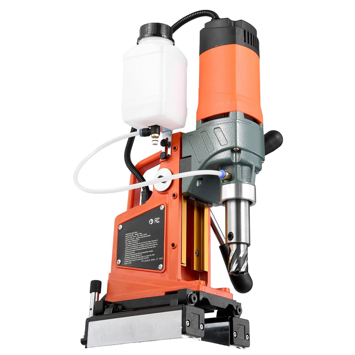 Magnetic Drill Press, 1400 W, 2 inch Boring Diameter, 0-750 RPM Speed, Reversible Direction, Mag Drill Press with 11 Core Bits, Electric Drilling Machine for Industrial and Home Improvement