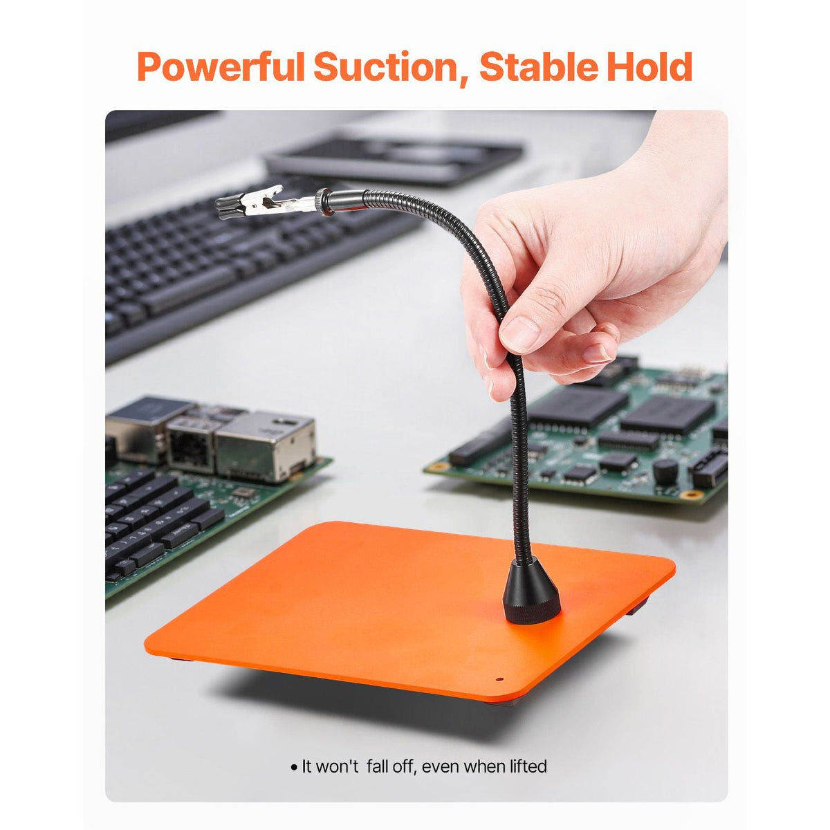 Magnetic Helping Hands Soldering Station, 4 Flexible Arms Third Hand Tool, with Alligator Clips & Non-Slip Heavy-Duty Steel Base, Soldering Helping Hands for Electronic Repair Craft Hobby DIY
