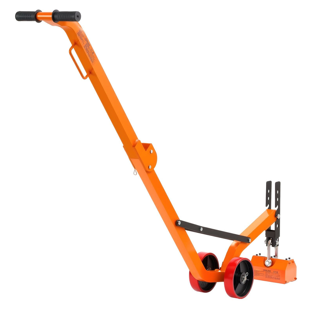 Magnetic Lid Lifter Dolly, 1320 lbs Pulling Capacity, Steel Dolly with Heavy Duty Magnet Lift and 2 Wheels, Adjustable Handle, N42 Neodymium, Foldable and Portable, for Lifting Manhole Covers