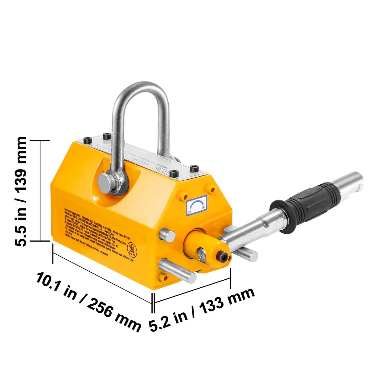 Magnetic Lifter, 2200lbs/1000kg Pulling Capacity, 2.5 Safety Factor, Neodymium & Steel, Lifting Magnet with Release, Permanent Lift Magnets, Heavy Duty Magnet for Hoist, Shop Crane, Block, Board
