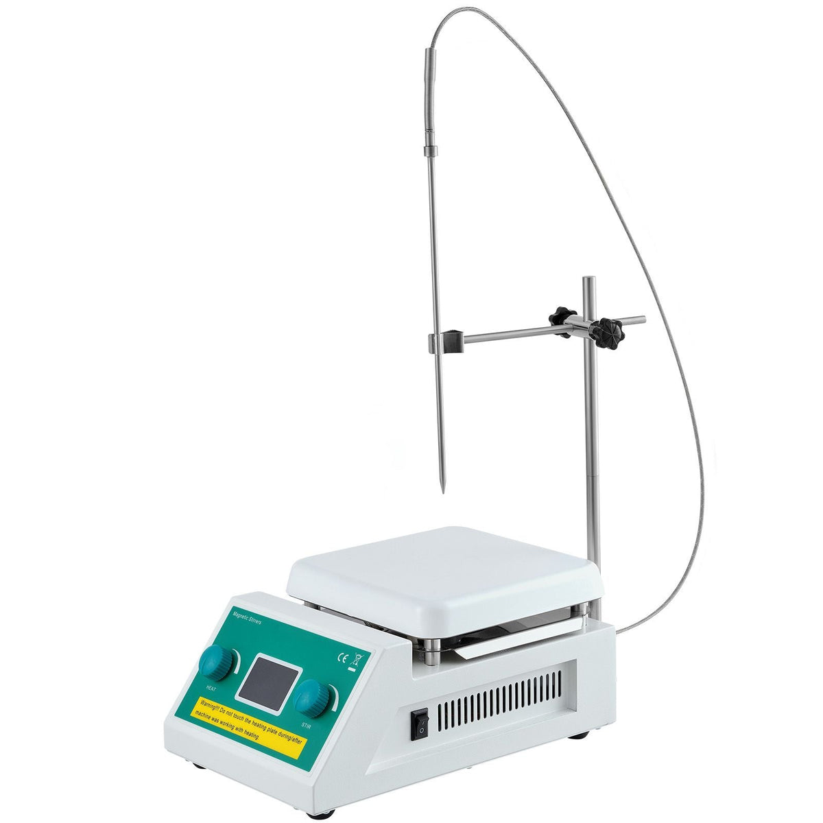Magnetic Stirrer Hot Plate, Max 212 F/100 C, 0-2000 RPM Hot Plate with Magnetic Stirrer, 2000mL Hot Plate Stirrer with LED Screen, Support Stand and Stir Bars Included, 500W Heating Power
