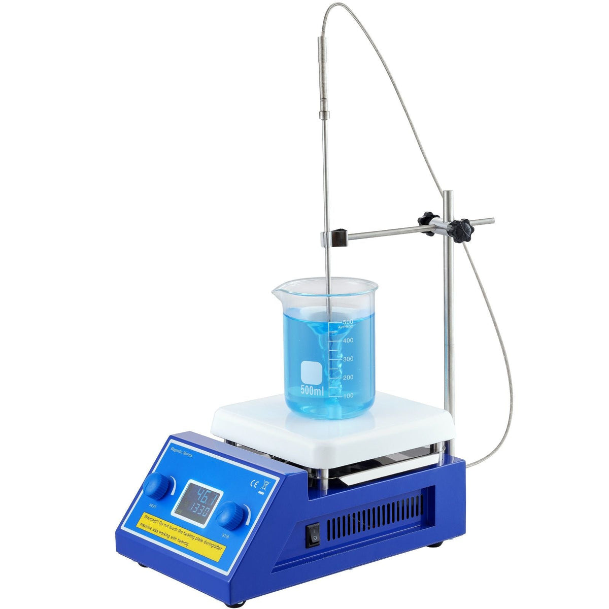 Magnetic Stirrer Hot Plate, Max 572 Fahrenheit /300 Celsius , 0-2000 RPM Hot Plate with Magnetic Stirrer, 5000mL Hot Plate Stirrer with LED Screen, Support Stand and Stir Bars Included