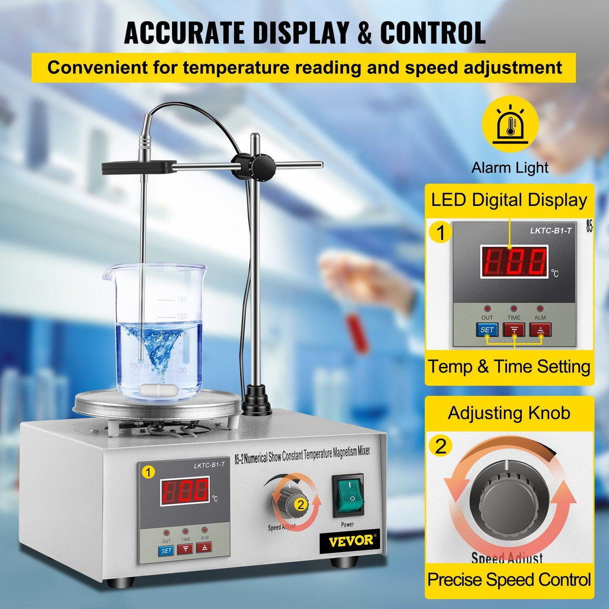 Magnetic Stirrer with Heating Plate 85-2 Hotplate mixer 110V Digital Display