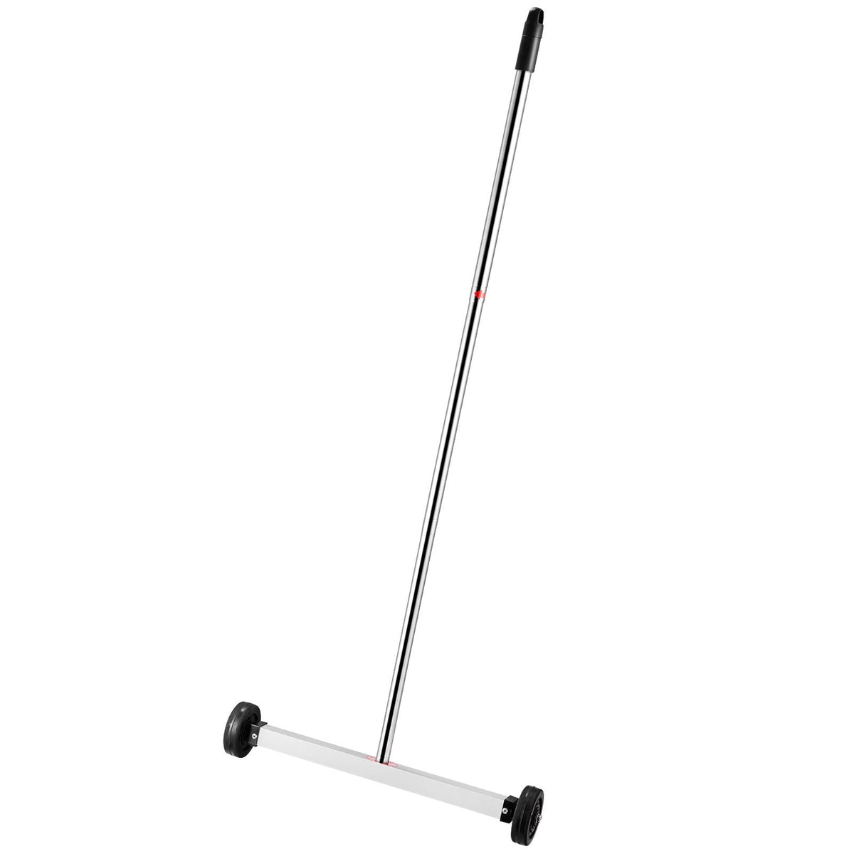Magnetic Sweeper with Wheels, 17inch Mini Magnetic Sweeper, 10 lbs Capacity, Adjustable Handle, Lightweight Magnetic Pickup Sweeper to Pick Up Nails and Screws, Easy Cleanup of Workshop Garage