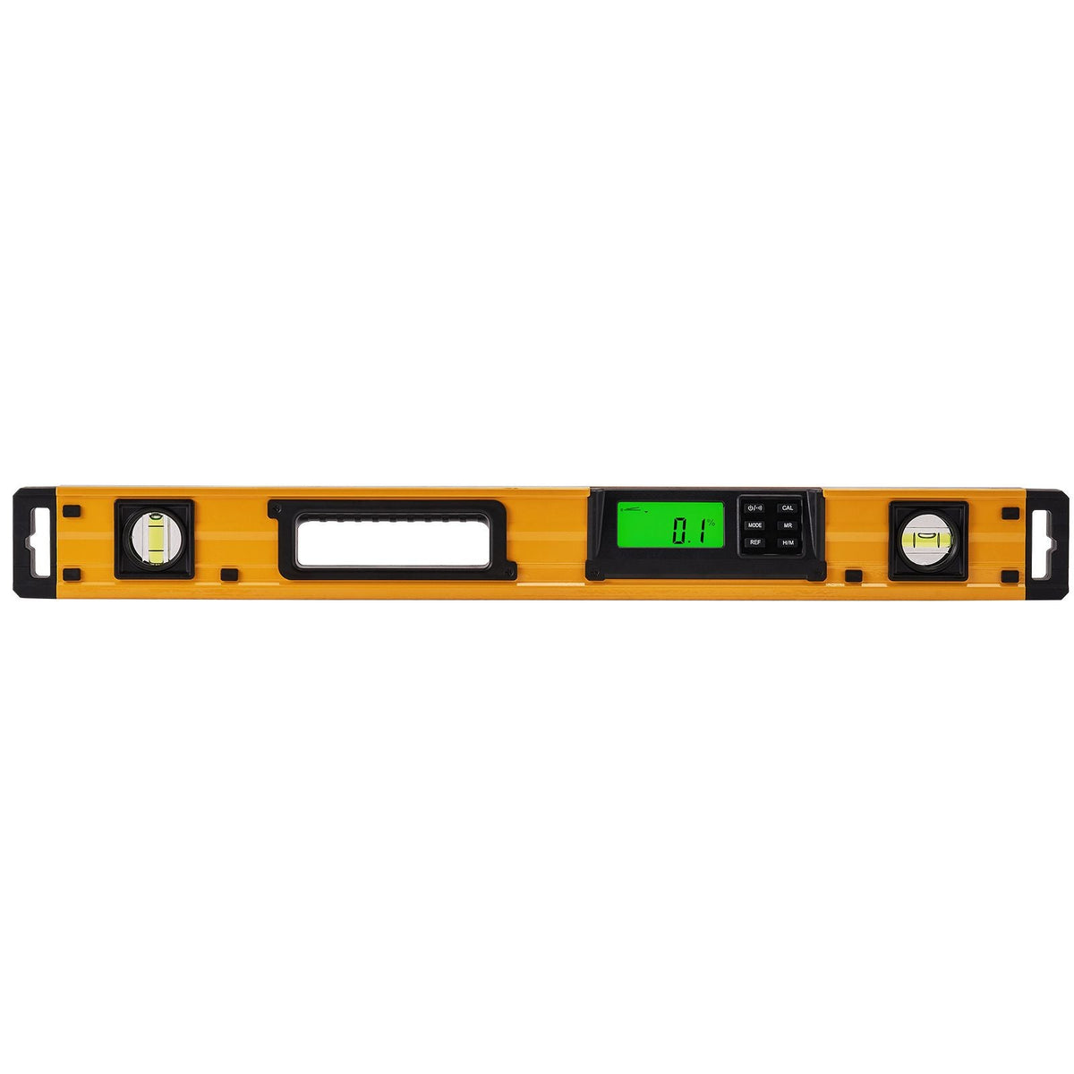 Magnetic Torpedo Level, 600mm, LED Backlit Screen Mechanical Bubble Vials Ruler for 0-360 Degree, Gravity Sensor Aluminum Alloy Leveler Tool w/ Viewing Window, Shock-Resistant for Plumbing, Wood