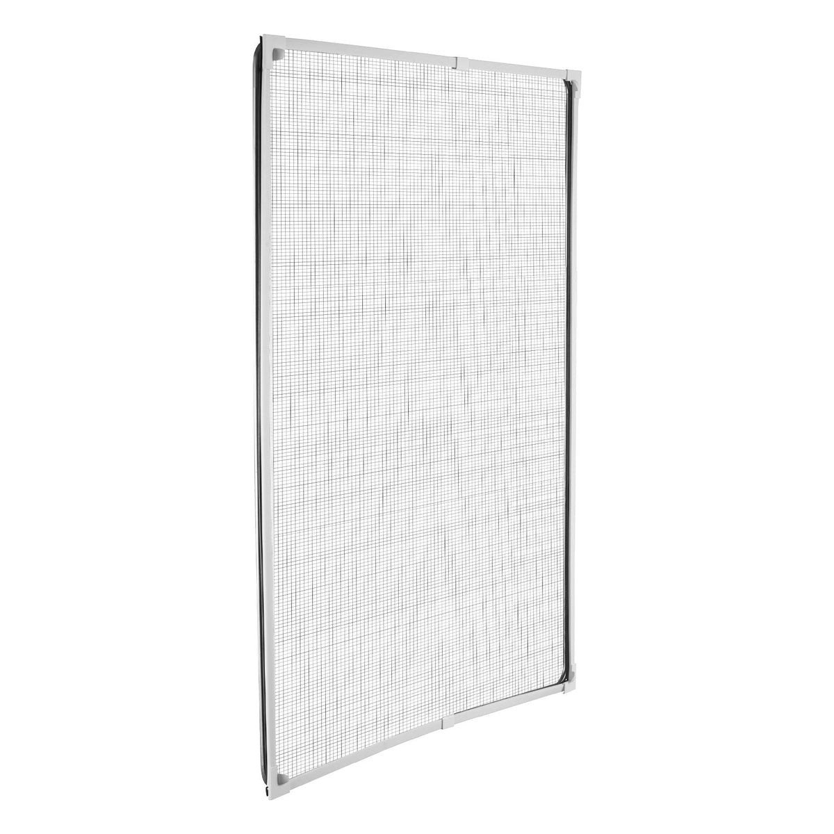 Magnetic Window Screen, 58.27 x 39.17 inch PVC and Fiberglass Mesh, White Frames with Black Magnetic Strip and Wind Clips, No Drilling Easy Installation, Magnetic Screen for House Window