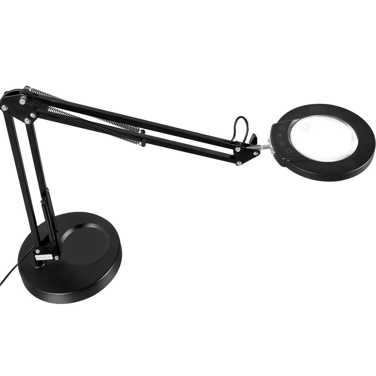 Magnifying Glass with Light and Stand, 5X Magnifying Lamp, 4.3" Glass Lens, Base and Clamp 2-in-1 Desk Magnifier with Light, 64 LED Lights 5 Color Modes, for Close Work Reading Repair Crafts