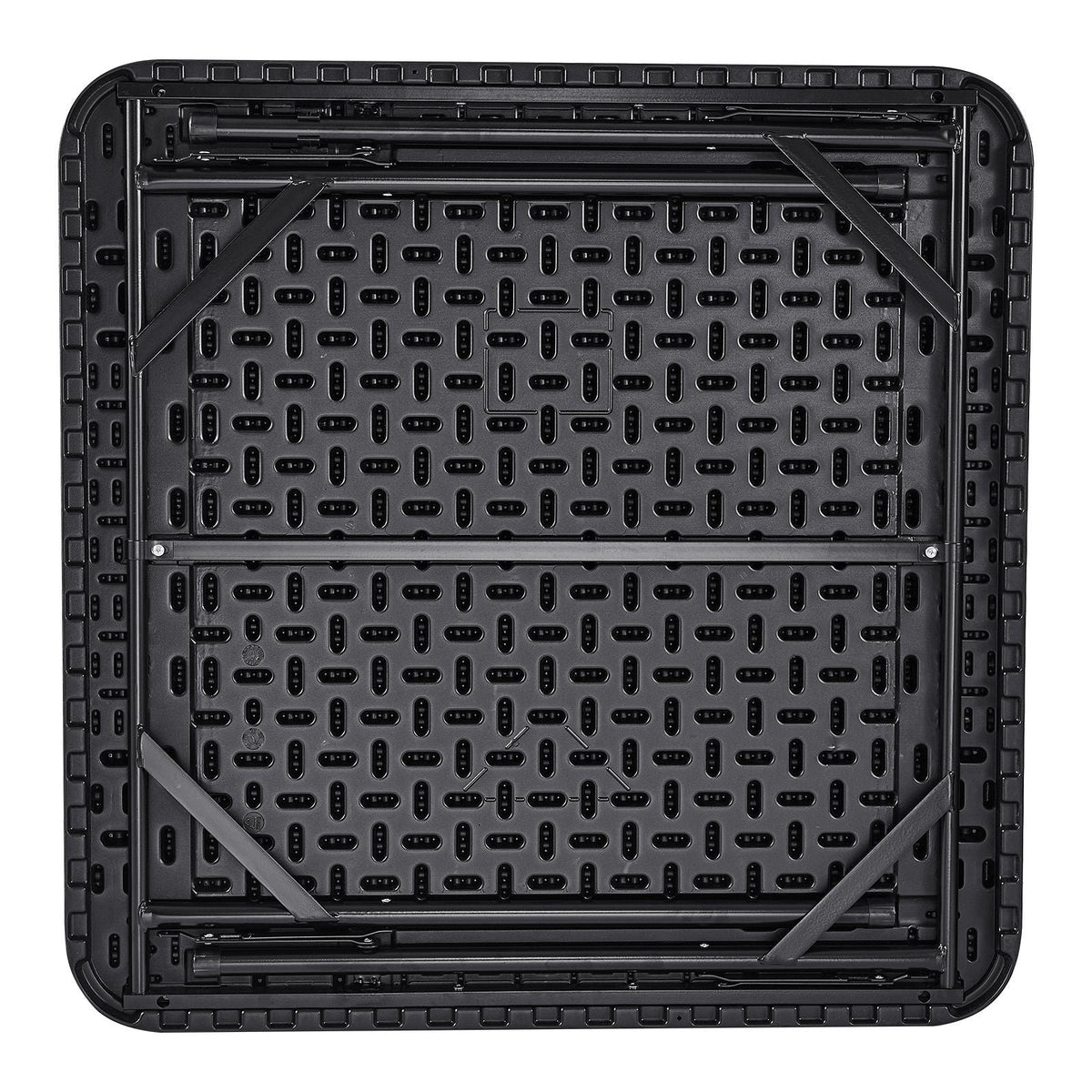 Mahjong Table, Square 4 Player Folding Card Table with 4 Cup Holders & 4 Chip Trays, Portable Domino Game Table with 1 Set of Dominoes for Mahjong Poke Puzzles, 35.4 x 35.4-inch, Black