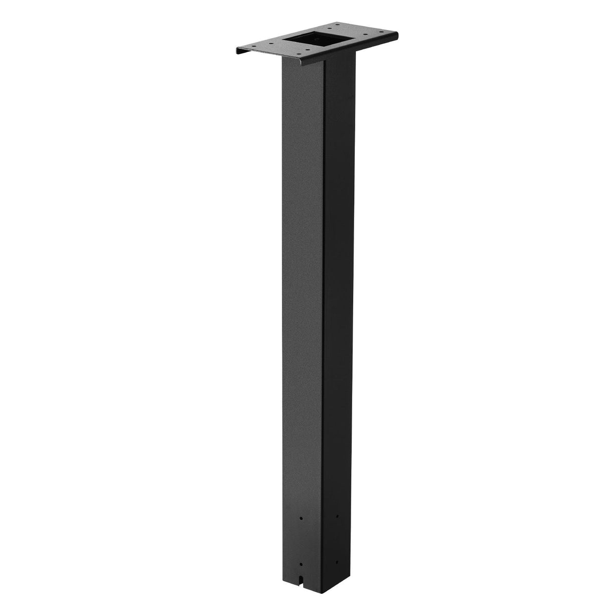 Mailbox Post, 43 x 4 x 4 Inches, Steel In-Ground Mounting Mail Box Stand with Universal Plate Bracket, Heavy Duty Metal Post Sleeve Kit for Outside Curbside Residential Use, Powder Coated Black