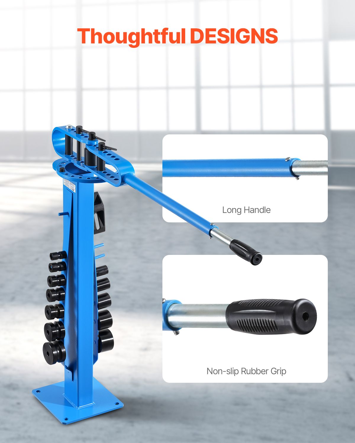 Manual Bending Machine with 14 Bending Dies, 200° Heavy-Duty Bending Tool for Copper Aluminum Iron Pipes, Ideal for HVAC Air Conditioning Refrigerator Auto Repair