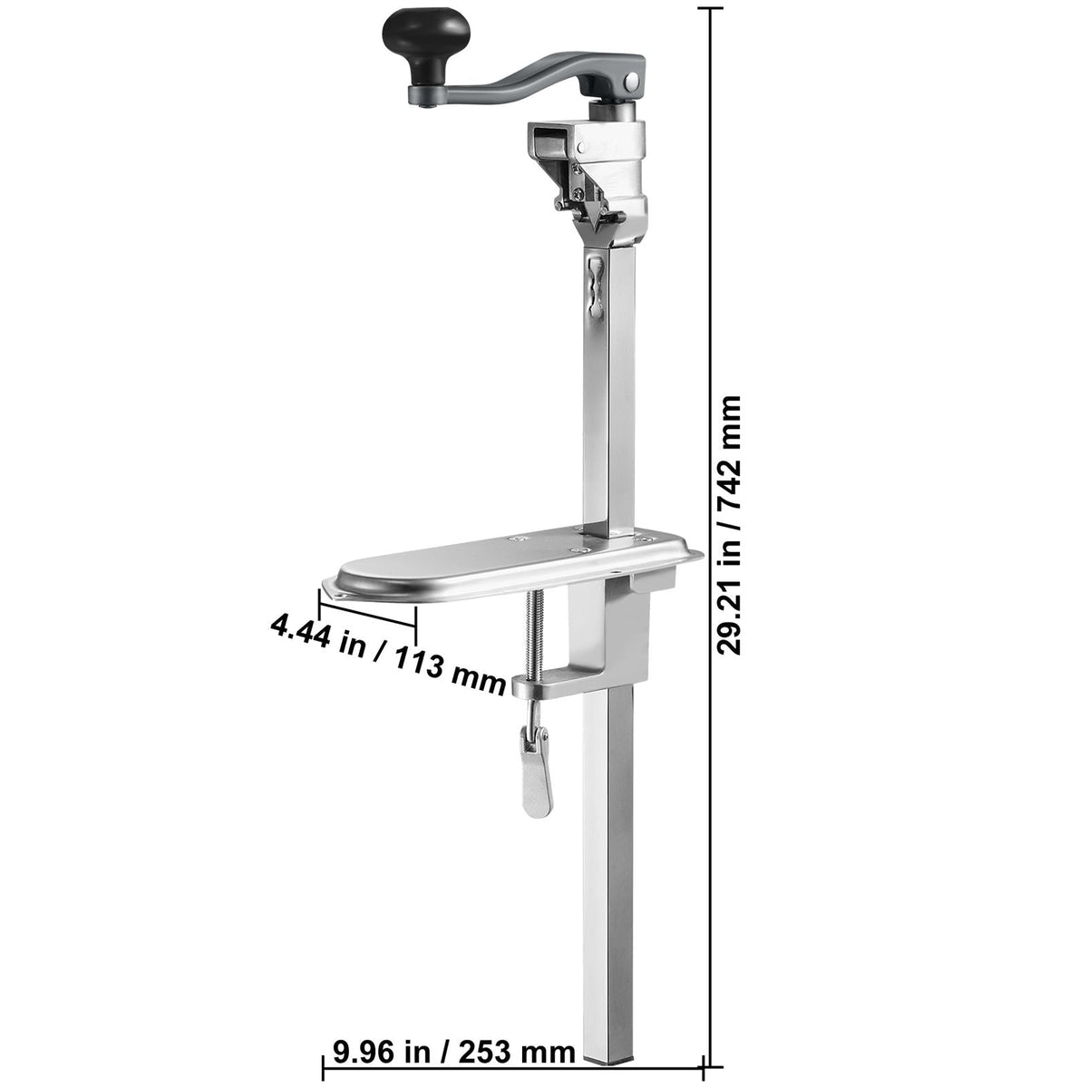 Manual Can Opener, Commercial Table Clamp Opener for Large Cans, Heavy Duty Can Opener with Base, Adjustable Height Industrial Jar Opener For Cans Up to 11.8" Tall, for Restaurant Hotel Home Bar