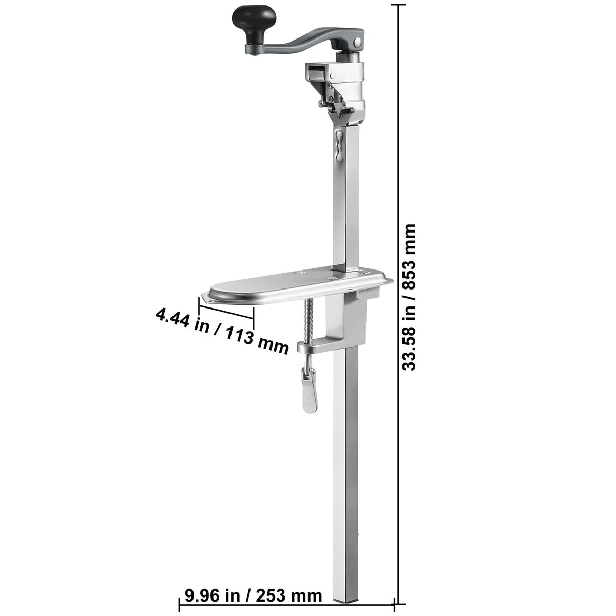 Manual Can Opener, Sturdy Table-Mounted Opener for Big Cans, Durable with Stand, Height-Adjustable Professional Bottle Opener, Suitable for Cans Up to 15.7" High, Ideal for Restaurants, Hotel