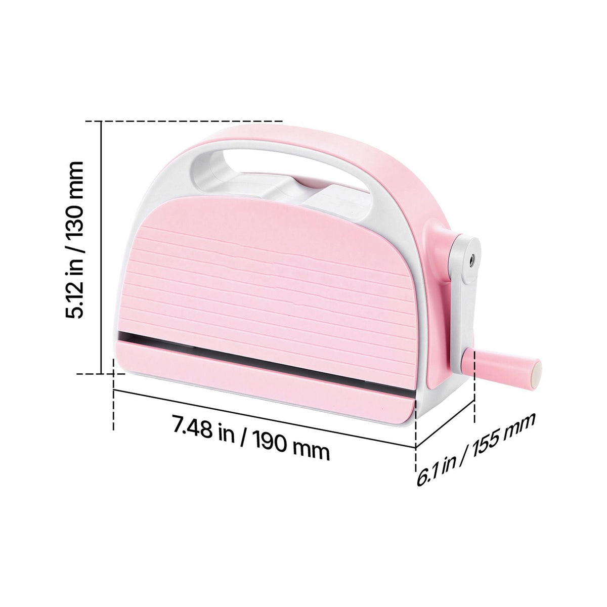 Manual Die Cutting and Embossing Machine, 3" Opening, Portable Die Cut Machine with Cutting Plates, Ergonomic Handle, Easy to Store, for Arts and Crafts, Scrapbooking, Card Making, Crafting