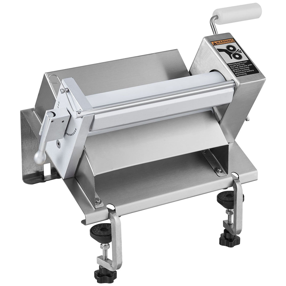 Manual Dough Sheeter Machine, Puff Pastry Sheeter and Fondant Roller, Removable Handle, Panel, Roller for Easy Cleaning, Max 1/2 inch Adjustable Thickness, for Home or Small Commercial Kitchens