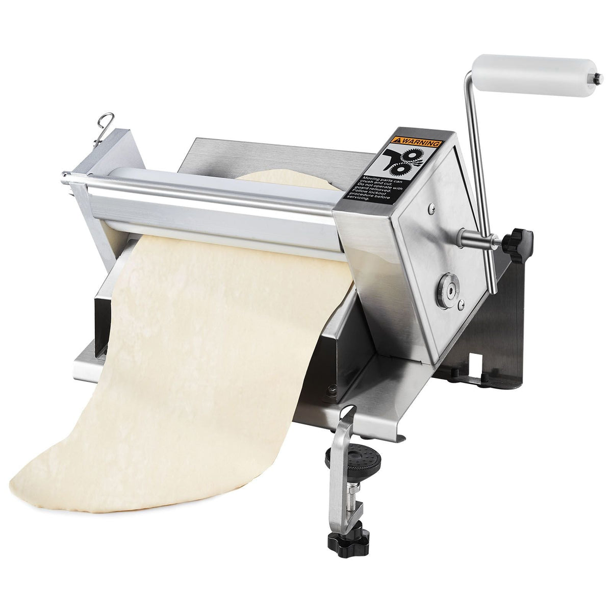 Manual Dough Sheeter Machine, Puff Pastry Sheeter and Fondant Roller, Removable Handle, Panel, Roller for Easy Cleaning, Max 1/2 inch Adjustable Thickness, for Home or Small Commercial Kitchens