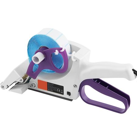 Manual Label Applicator, 0.59-2.17 inches Label Width, 0.79-2.36 inches Label Length, Portable Hand-Held Labeling Machine with Label Roll and TPR Roller for Round Bottles, Boxes, Fruits Labeling