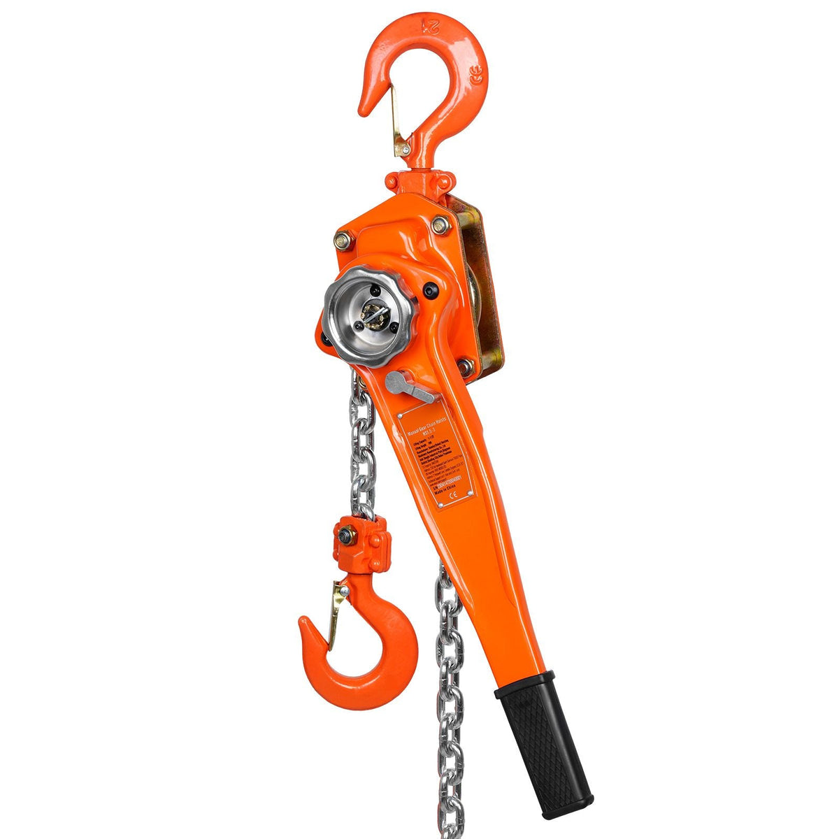 Manual Lever Chain Hoist, 1-1/2 Ton 3300 lbs Capacity 10 FT Come Along, G80 Galvanized Carbon Steel with Weston Double-Pawl Brake,Auto Chain Leading & 360° Rotation Hook, for Garage Factory Dock