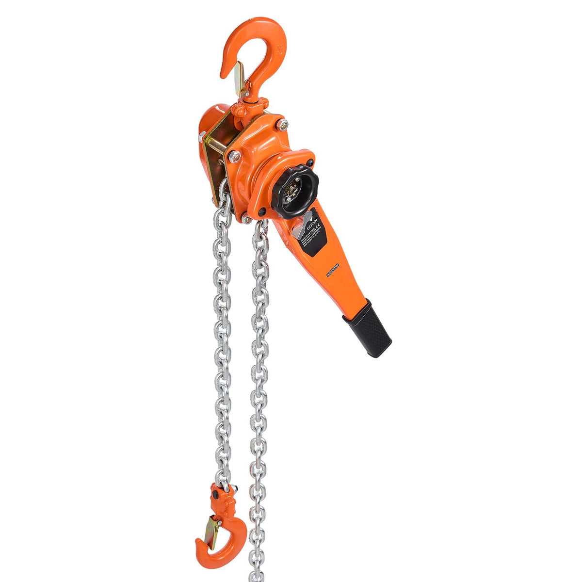 Manual Lever Chain Hoist, 1-1/2T 3300LBS Capacity Heavy Duty Come Along, 10FT Lift G80 Alloy Steel Chain With Dual Pawl Mechanical Brake,360°Rotating Hooks, for Warehouse Construction Garage