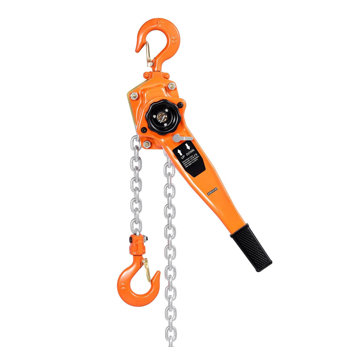Manual Lever Chain Hoist, 1-1/2T 3300LBS Capacity Heavy Duty Come Along, 20FT Lift G80 Alloy Steel Chain With Dual Pawl Mechanical Brake,360°Rotating Hooks, for Warehouse Construction Garage