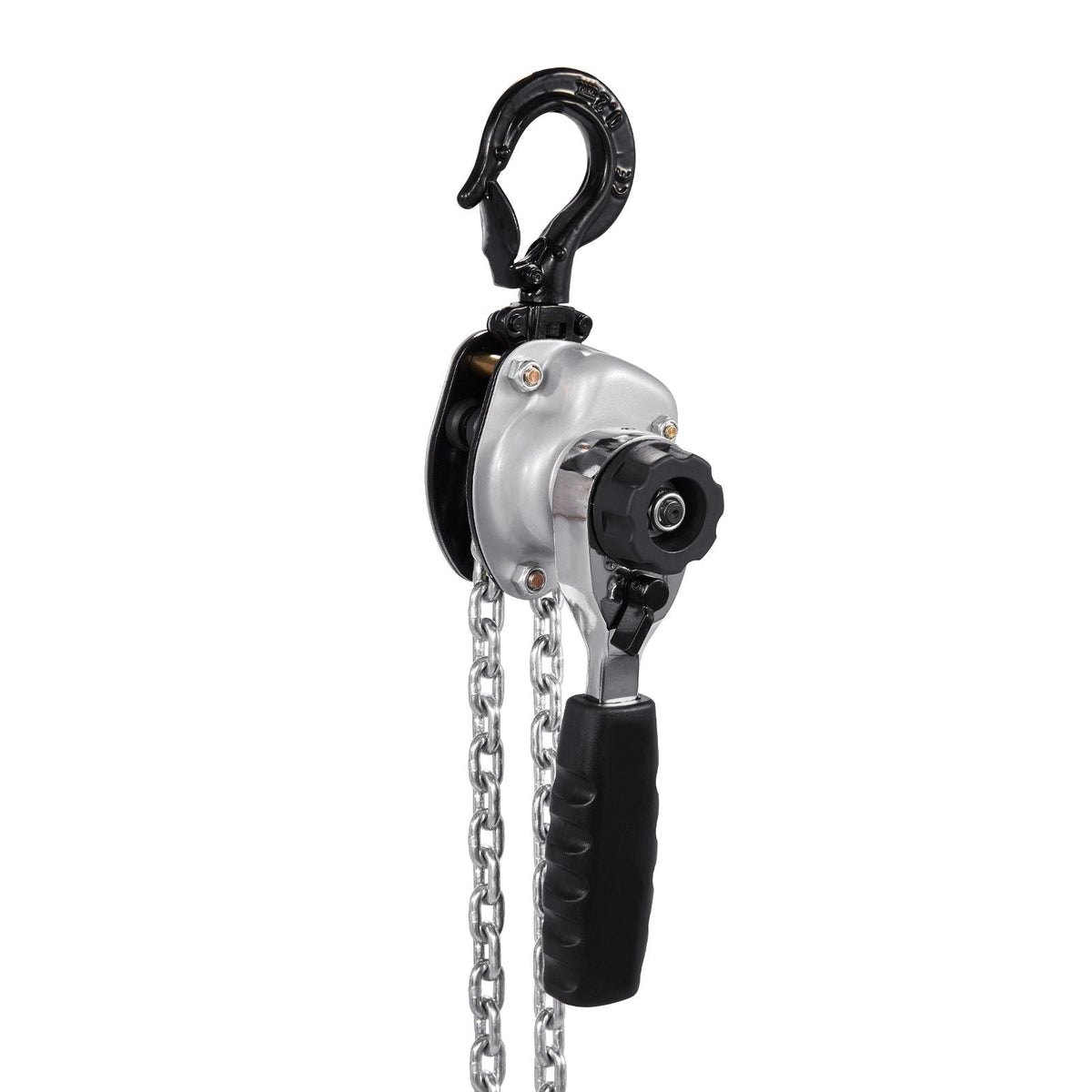 Manual Lever Chain Hoist, 1/2T 1100LBS Capacity Heavy Duty Come Along, 5FT Lift G80 Alloy Steel Chain With Dual Pawl Mechanical Brake,360°Rotating Hooks, for Warehouse Construction Garage