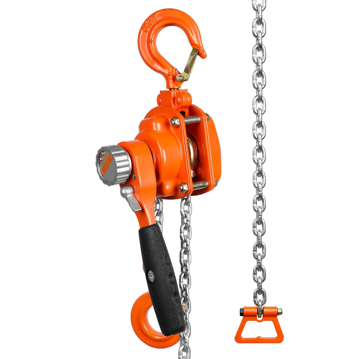 Manual Lever Chain Hoist, 1/4 Ton 550 lbs Capacity 5 FT Come Along, G80 Galvanized Carbon Steel with Weston Double-Pawl Brake, Auto Chain Leading & 360° Rotation Hook, for Garage Factory Dock