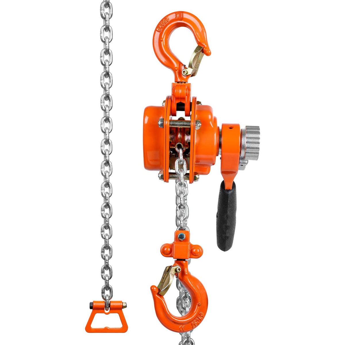 Manual Lever Chain Hoist, 1/4 Ton 550 lbs Capacity 5 FT Come Along, G80 Galvanized Carbon Steel with Weston Double-Pawl Brake, Auto Chain Leading & 360° Rotation Hook, for Garage Factory Dock