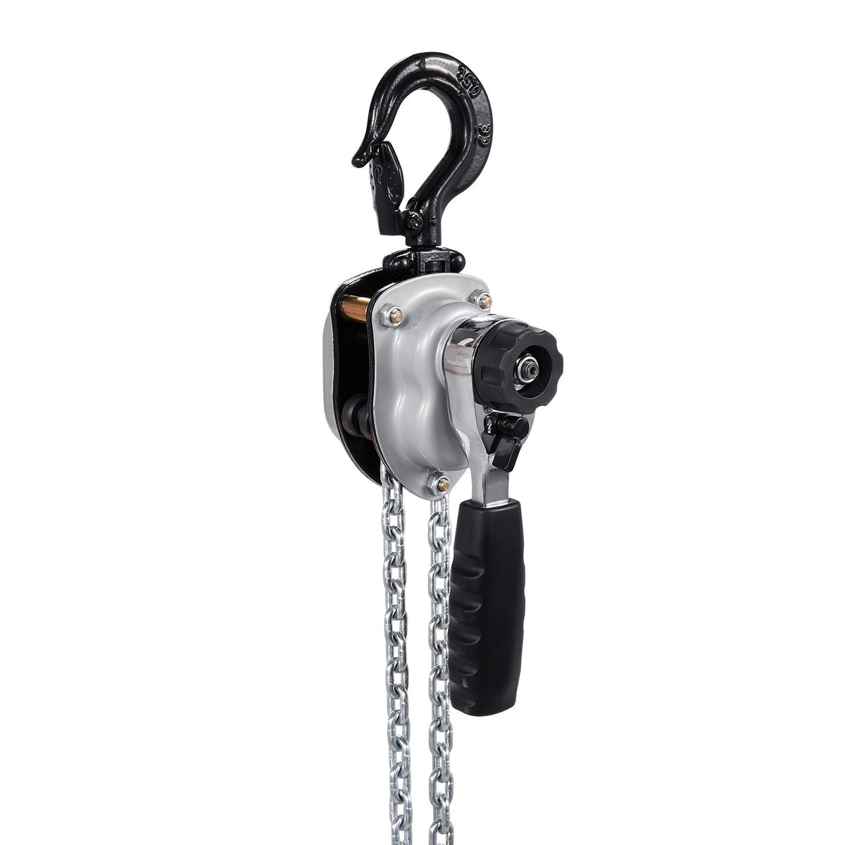 Manual Lever Chain Hoist, 1/4T 550LBS Capacity Heavy Duty Come Along, 5FT Lift G80 Alloy Steel Chain With Dual Pawl Mechanical Brake,360°Rotating Hooks, for Warehouse Construction Garage