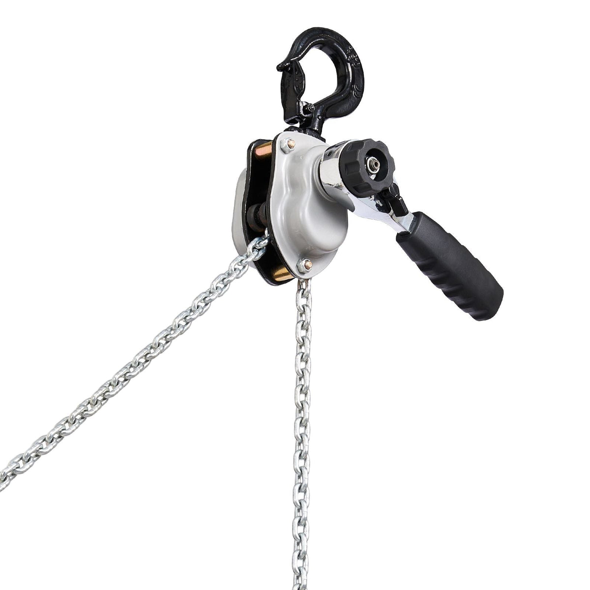 Manual Lever Chain Hoist, 1/4T 550LBS Capacity Heavy Duty Come Along, 5FT Lift G80 Alloy Steel Chain With Dual Pawl Mechanical Brake,360°Rotating Hooks, for Warehouse Construction Garage