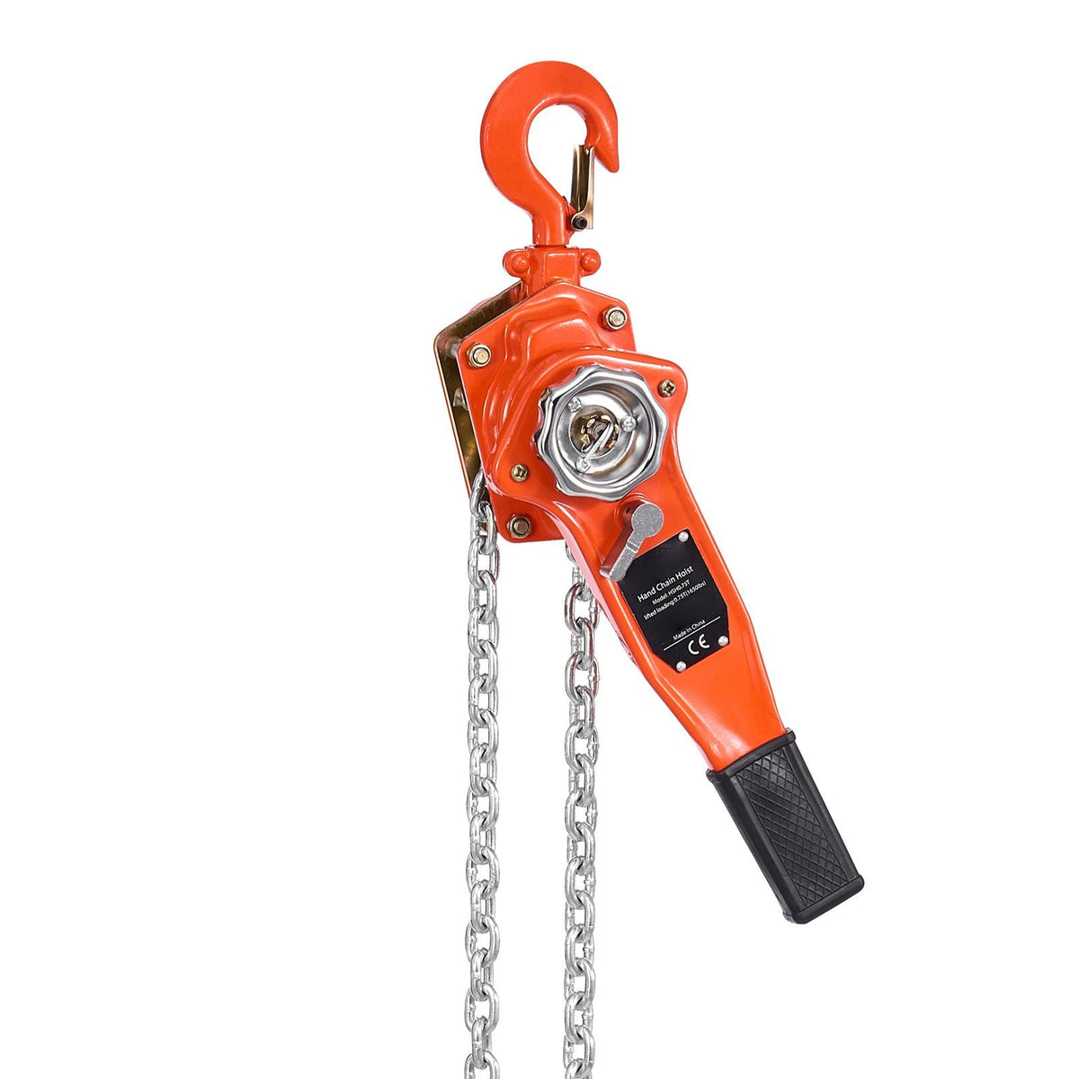 Manual Lever Chain Hoist, 3/4T 1650LBS Capacity Heavy Duty Come Along, 10FT Lift G80 Alloy Steel Chain With Dual Pawl Mechanical Brake,360°Rotating Hooks, for Warehouse Construction Garage