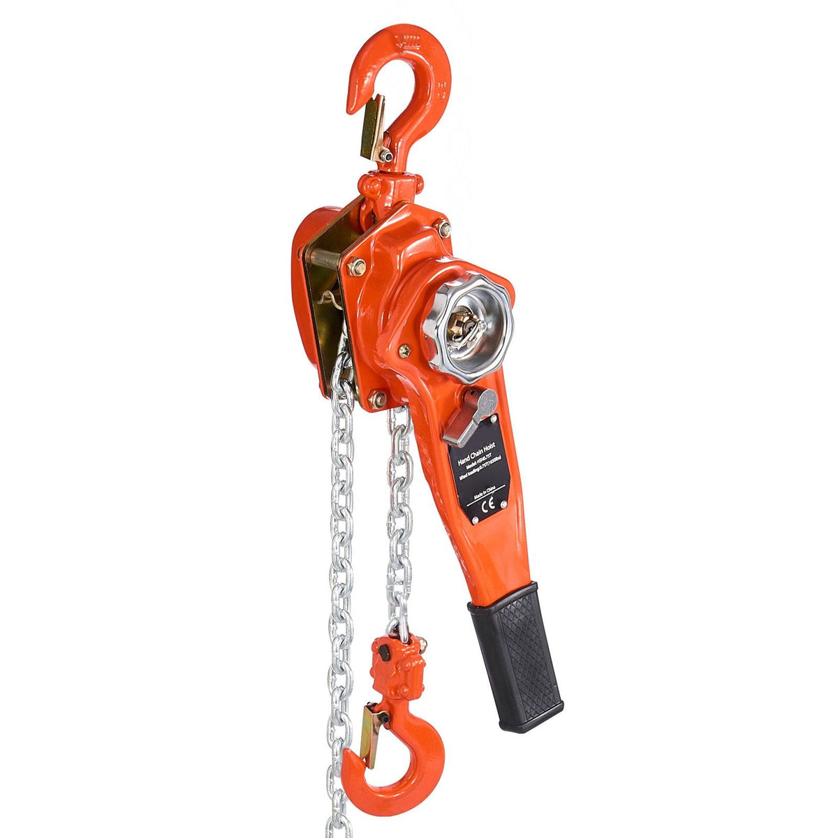 Manual Lever Chain Hoist, 3/4T 1650LBS Capacity Heavy Duty Come Along, 20FT Lift G80 Alloy Steel Chain With Dual Pawl Mechanical Brake,360°Rotating Hooks, for Warehouse Construction Garage