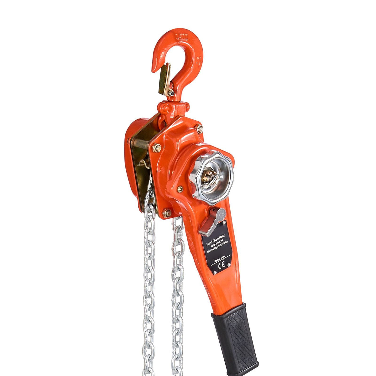 Manual Lever Chain Hoist, 3/4T 1650LBS Capacity Heavy Duty Come Along, 5FT Lift G80 Alloy Steel Chain With Dual Pawl Mechanical Brake,360°Rotating Hooks, for Warehouse Construction Garage
