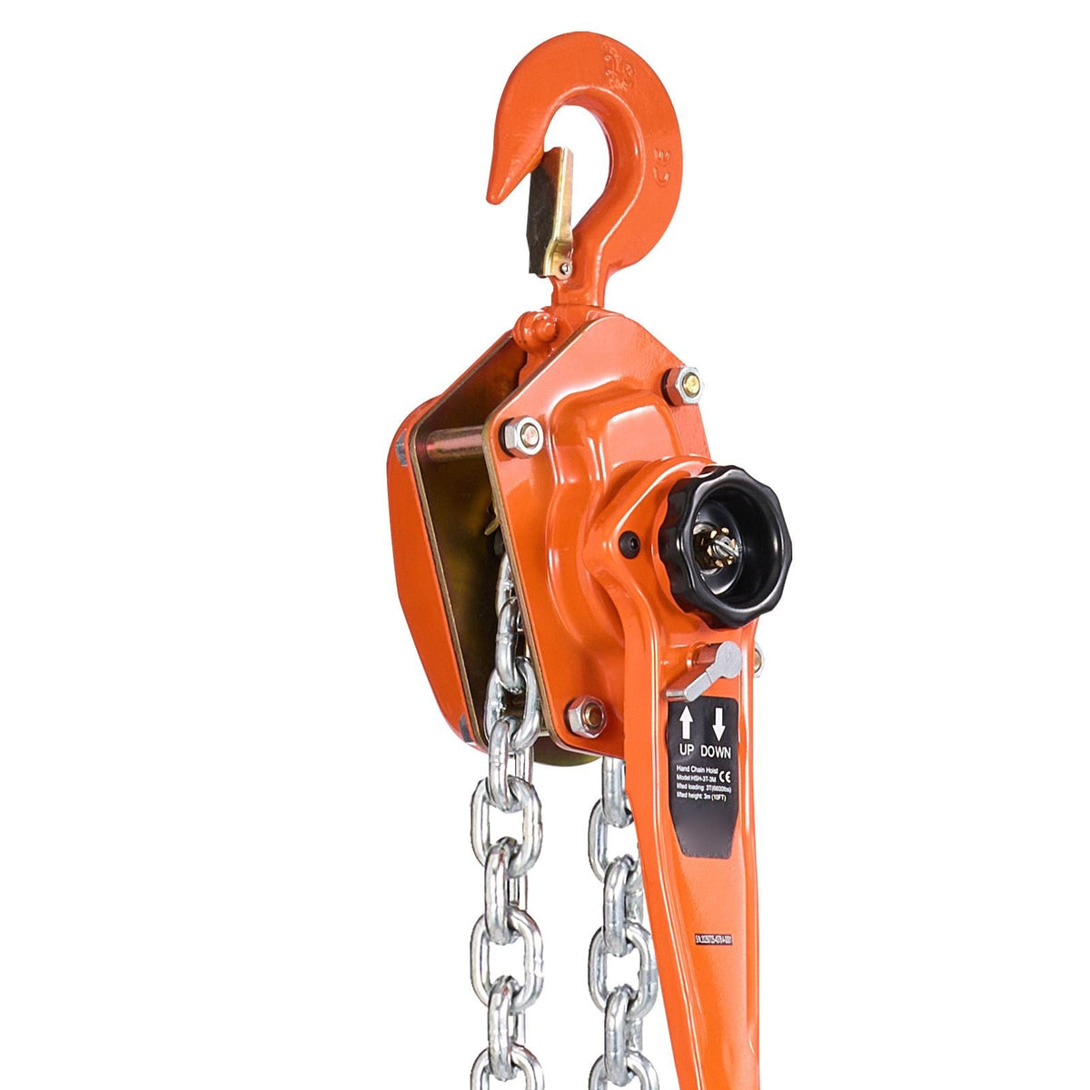 Manual Lever Chain Hoist, 3T 6600LBS Capacity Heavy Duty Come Along, 10FT Lift G80 Alloy Steel Chain With Dual Pawl Mechanical Brake,360°Rotating Hooks, for Warehouse Construction Garage