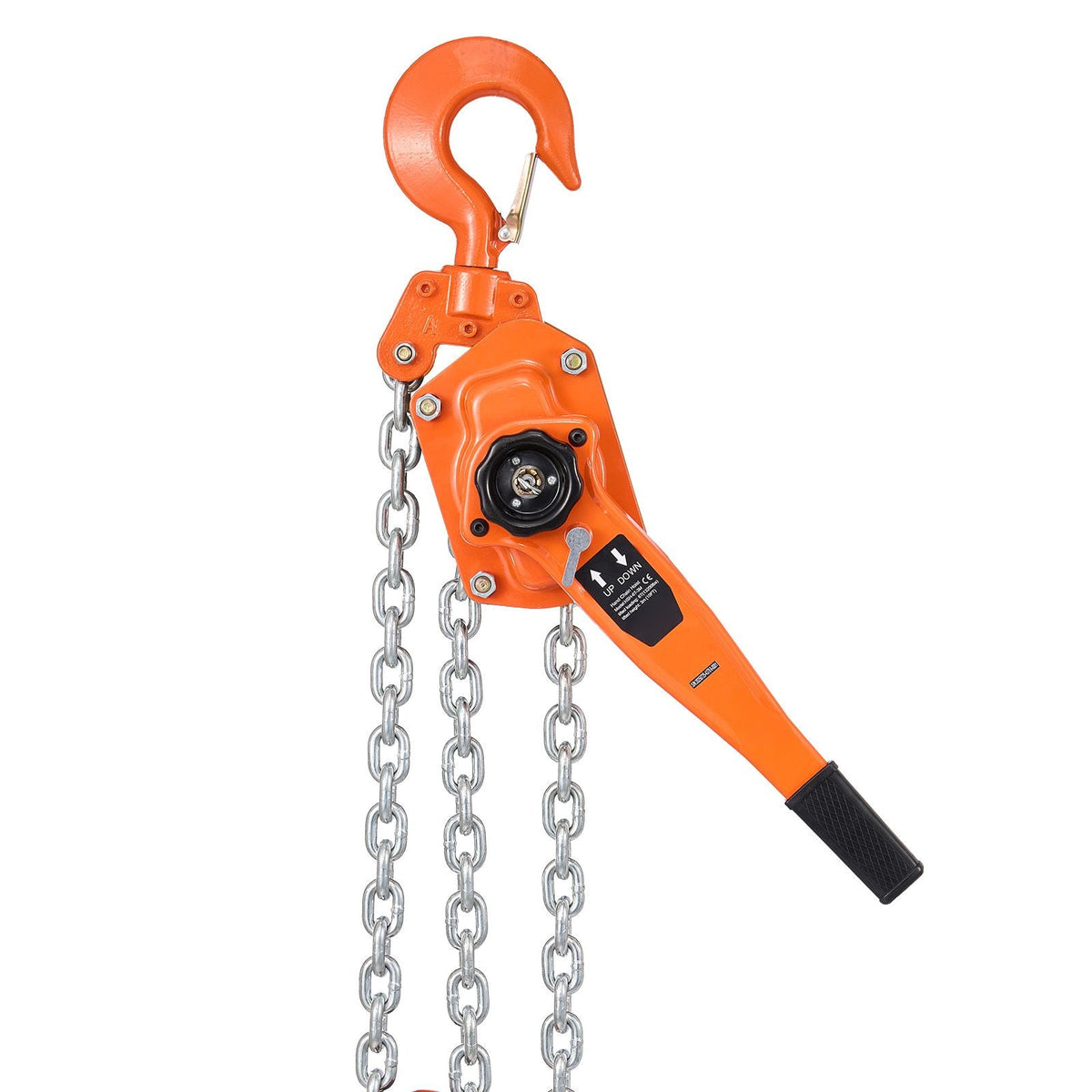 Manual Lever Chain Hoist, 6T 13200LBS Capacity Heavy Duty Come Along, 10FT Lift G80 Alloy Steel Chain With Dual Pawl Mechanical Brake,360°Rotating Hooks, for Warehouse Construction Garage