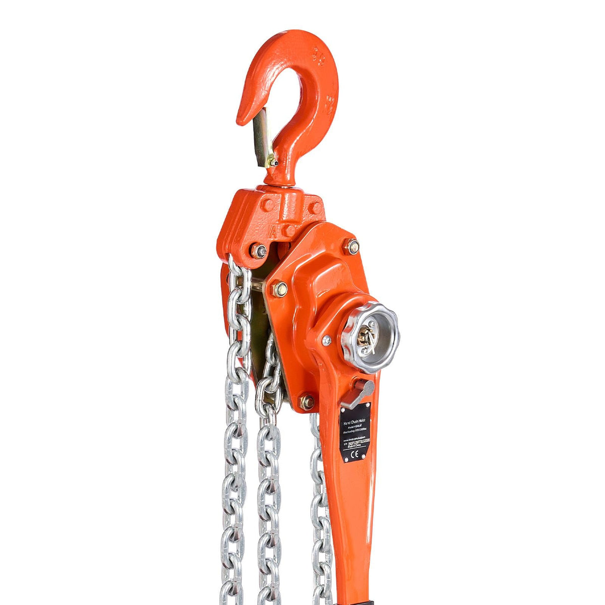 Manual Lever Chain Hoist, 6T 13200LBS Capacity Heavy Duty Come Along, 10FT Lift G80 Alloy Steel Chain With Dual Pawl Mechanical Brake,360°Rotating Hooks, for Warehouse Construction Garage