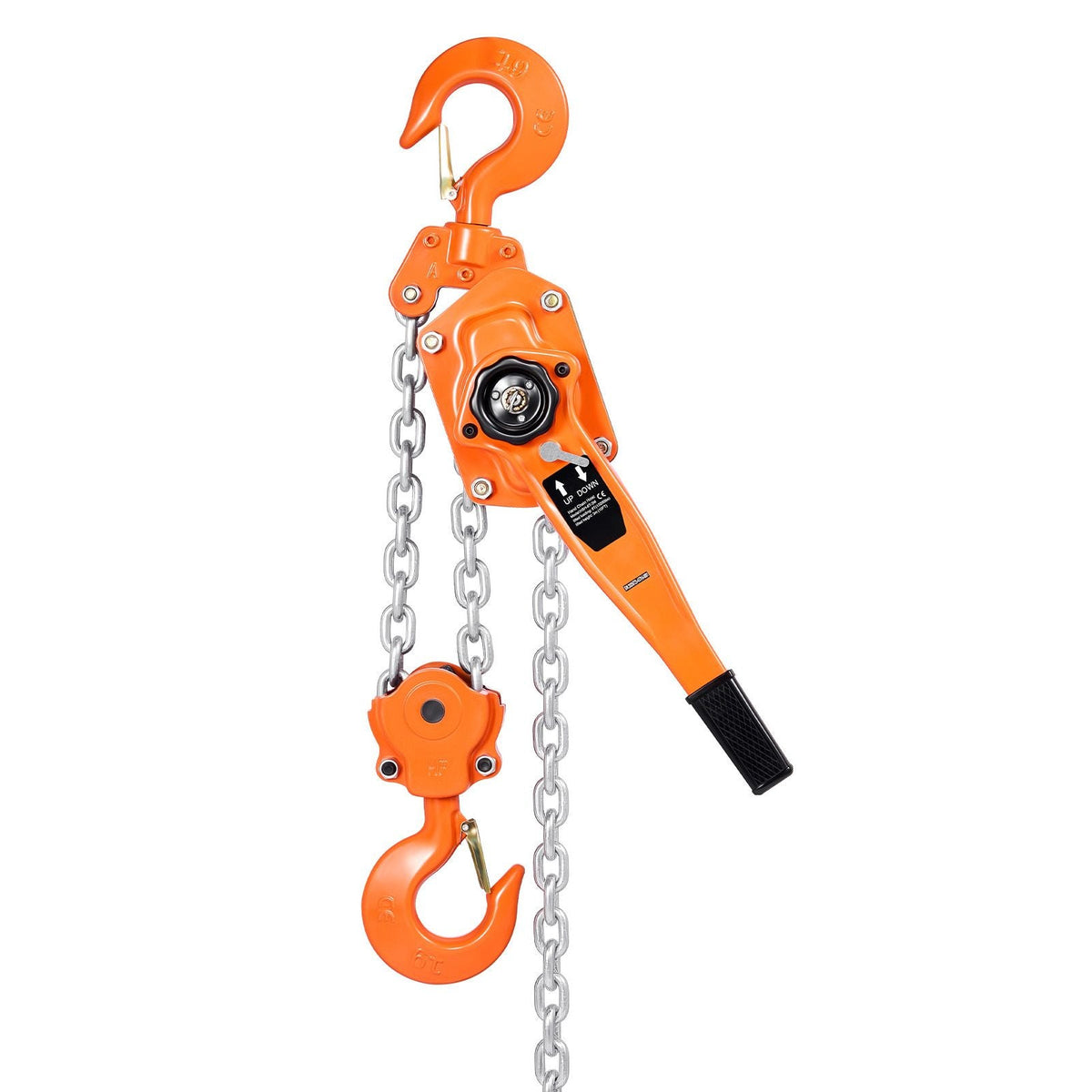 Manual Lever Chain Hoist, 6T 13200LBS Capacity Heavy Duty Come Along, 10FT Lift G80 Alloy Steel Chain With Dual Pawl Mechanical Brake,360°Rotating Hooks, for Warehouse Construction Garage