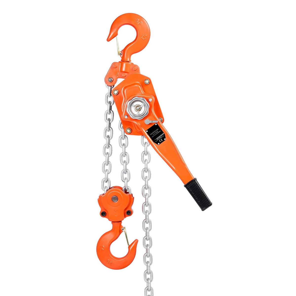 Manual Lever Chain Hoist, 6T 13200LBS Capacity Heavy Duty Come Along, 20FT Lift G80 Alloy Steel Chain With Dual Pawl Mechanical Brake,360°Rotating Hooks, for Warehouse Construction Garage