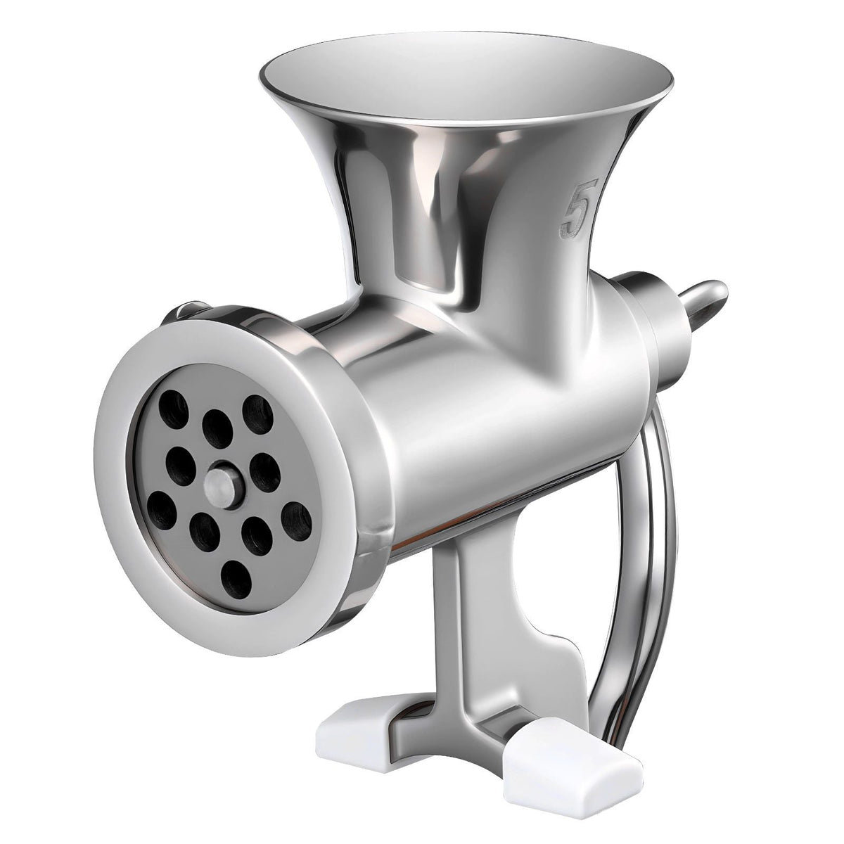 Manual Meat Grinder, 304 Stainless Steel Hand Crank Meat Mincer with Steel Table Clamp, Sausage Stuffer with 2 Cutting Plates & 4 Sausage Tubes, Food Grinder for Beef Chili Pork Kitchen Tabletop