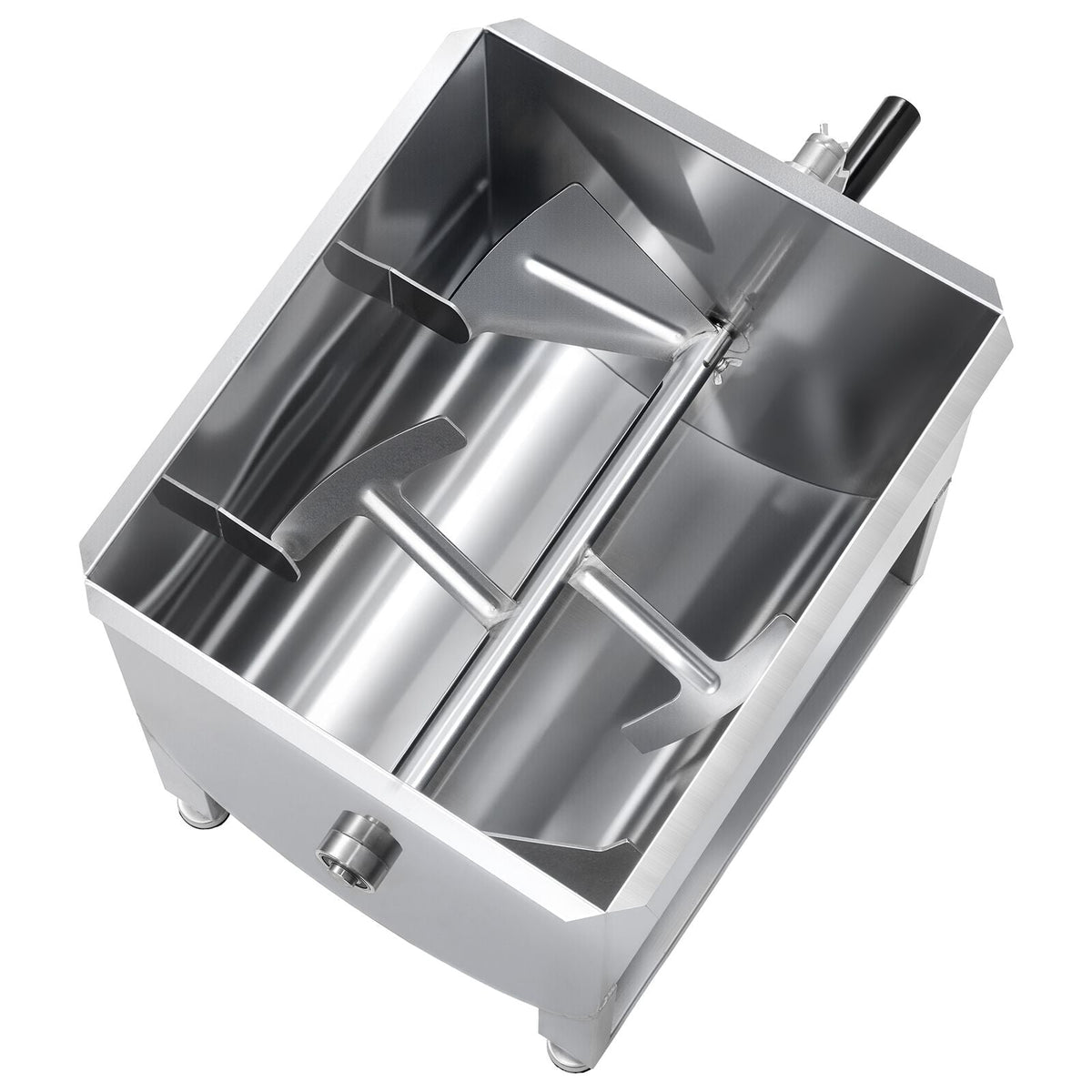 Manual Meat Mixer, 40L Fixed Tank Meat Processing Equipment(Mixing Max 80LBS for Meat), Stainless Steel Meat Mixer, Sausage Mixer Machine with Lid Handle Gear Reducer, Ground Beef Hand Mixer