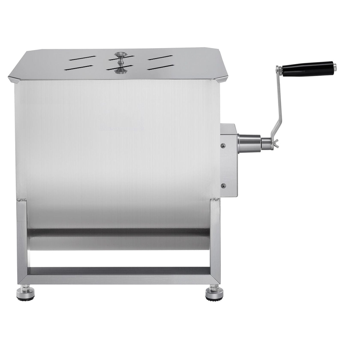 Manual Meat Mixer, 40L Fixed Tank Meat Processing Equipment(Mixing Max 80LBS for Meat), Stainless Steel Meat Mixer, Sausage Mixer Machine with Lid Handle Gear Reducer, Ground Beef Hand Mixer