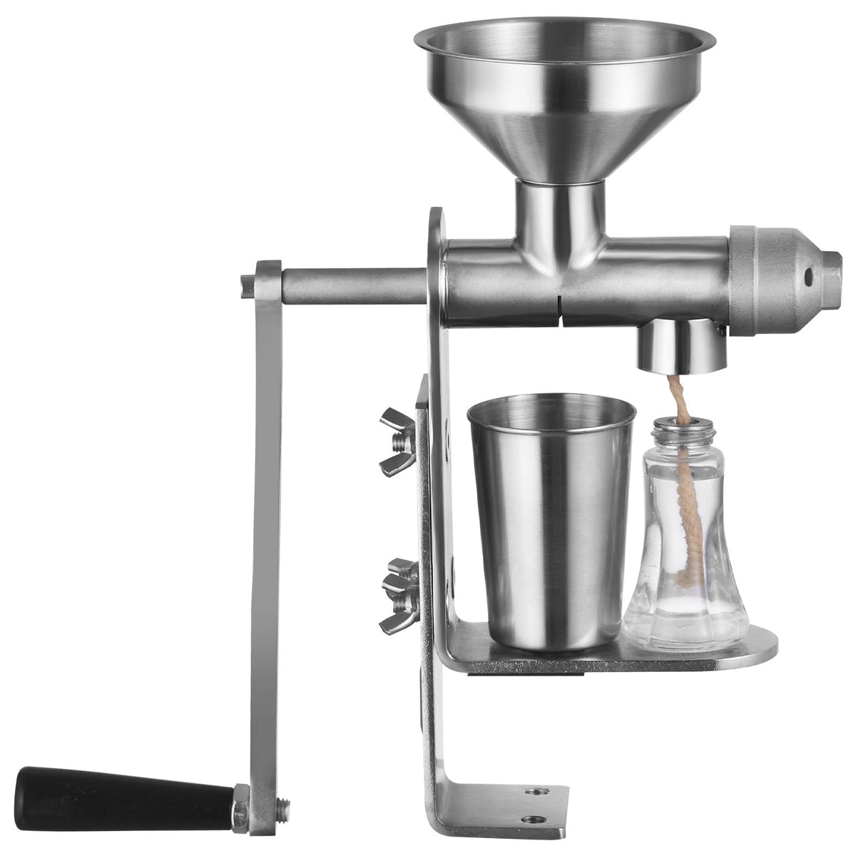 Manual Oil Press Machine, Stainless Steel Oil Extractor Machine, Detachable Oil Presser for Effortless Cleaning, Household Oil Expeller for Pressing Peanuts, Sesame Seeds, Rapeseed, Tea Seeds