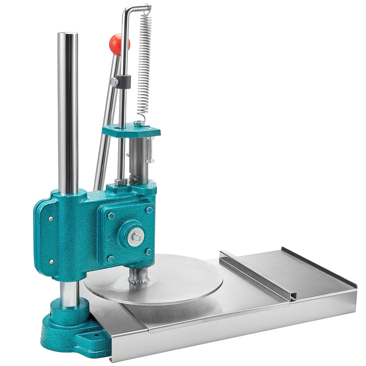 Manual Pizza Dough Press Machine, 9.5inch/24cm Household Pizza Pastry, Stainless Steel Pizza Presser, Commercial Chapati Sheet Pizza Crust Press Plate, Height Adjustable Pizza Forming Machine