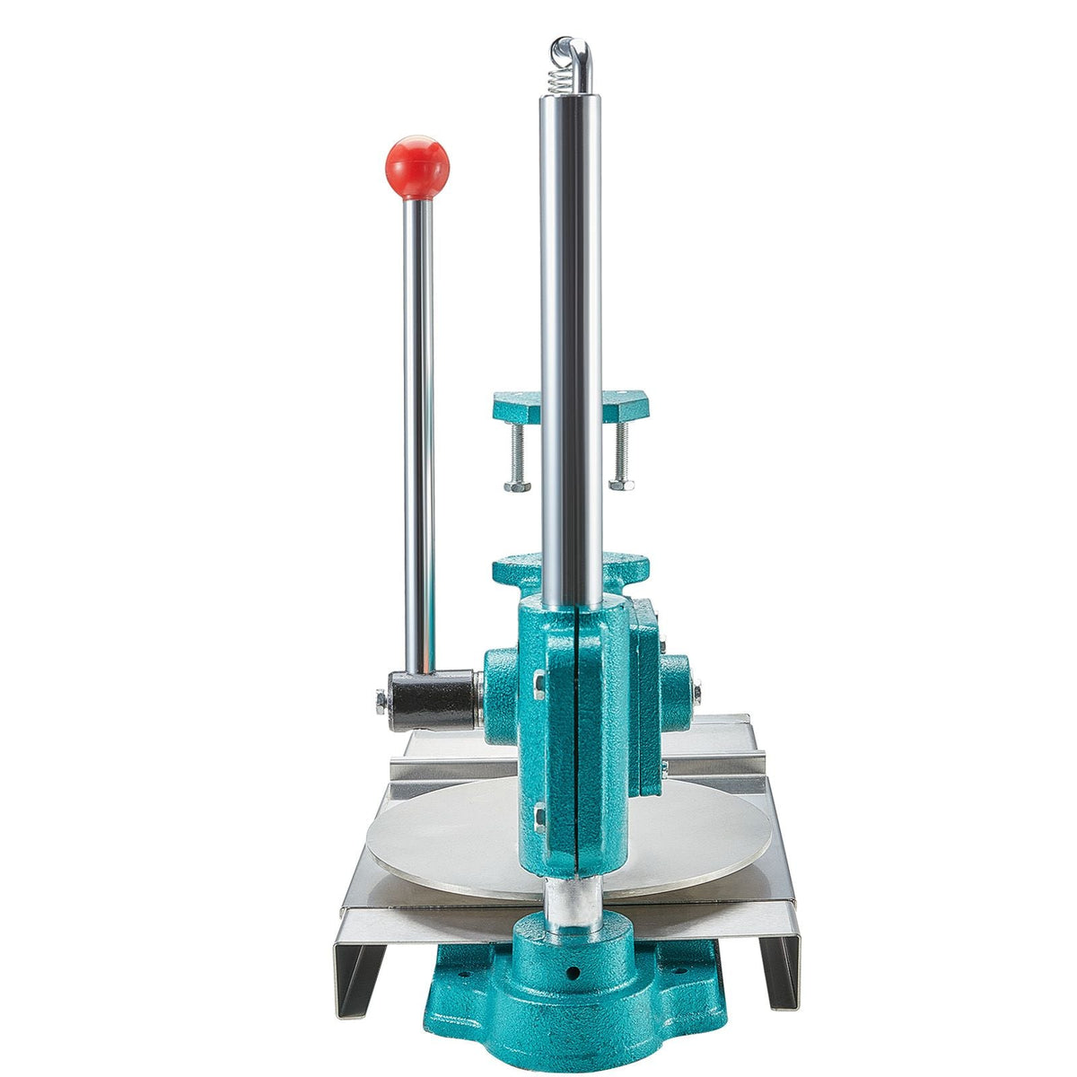 Manual Pizza Dough Press Machine, 9.5inch/24cm Household Pizza Pastry, Stainless Steel Pizza Presser, Commercial Chapati Sheet Pizza Crust Press Plate, Height Adjustable Pizza Forming Machine