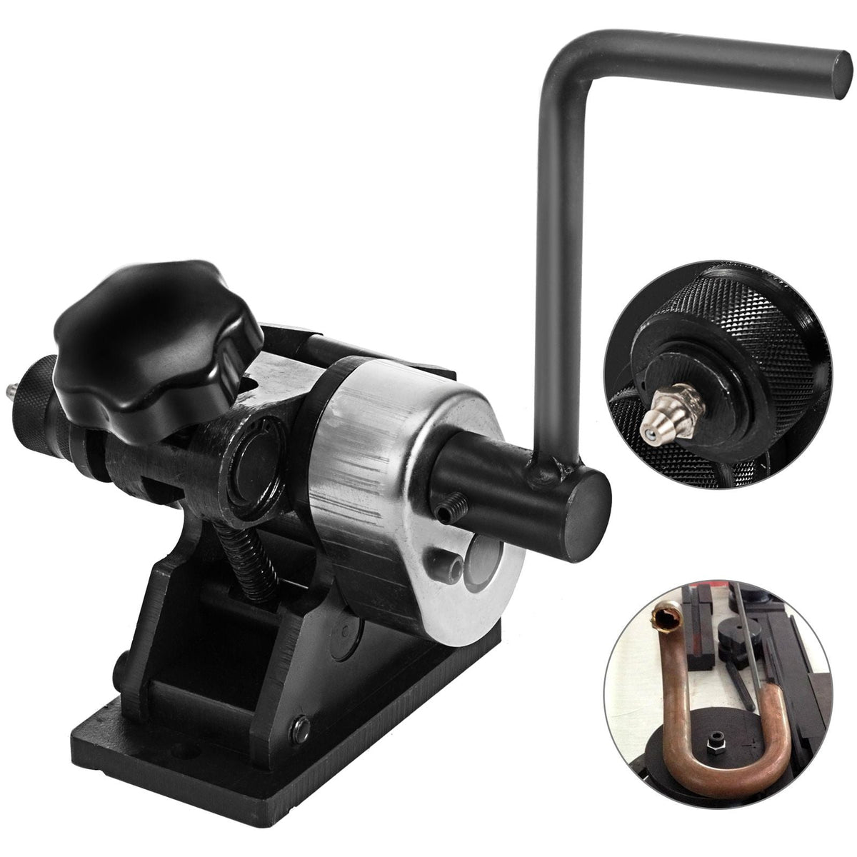 Manual Plate Steel Ring Bender 13-1/2inch Single Pinch Portable Hand Crank Ring Handle Rolling 3inch And Larger Circular Rings