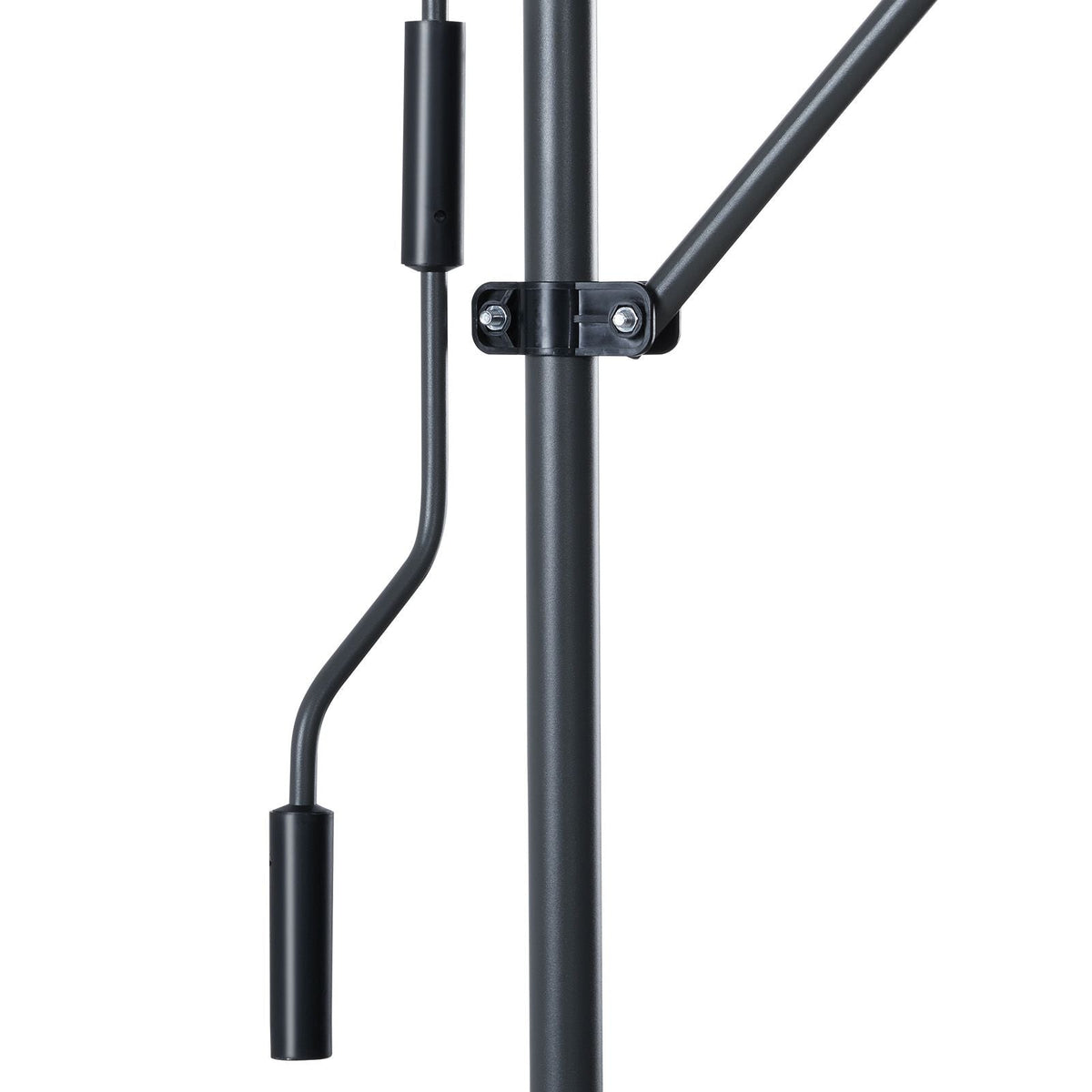 Manual Retractable Awning, 118" Outdoor Retractable Patio Awning Sunshade Shelter, Adjustable Patio Door Window Awning Canopy with 39" Sun Shade Curtain for Backyard, Garden, Balcony