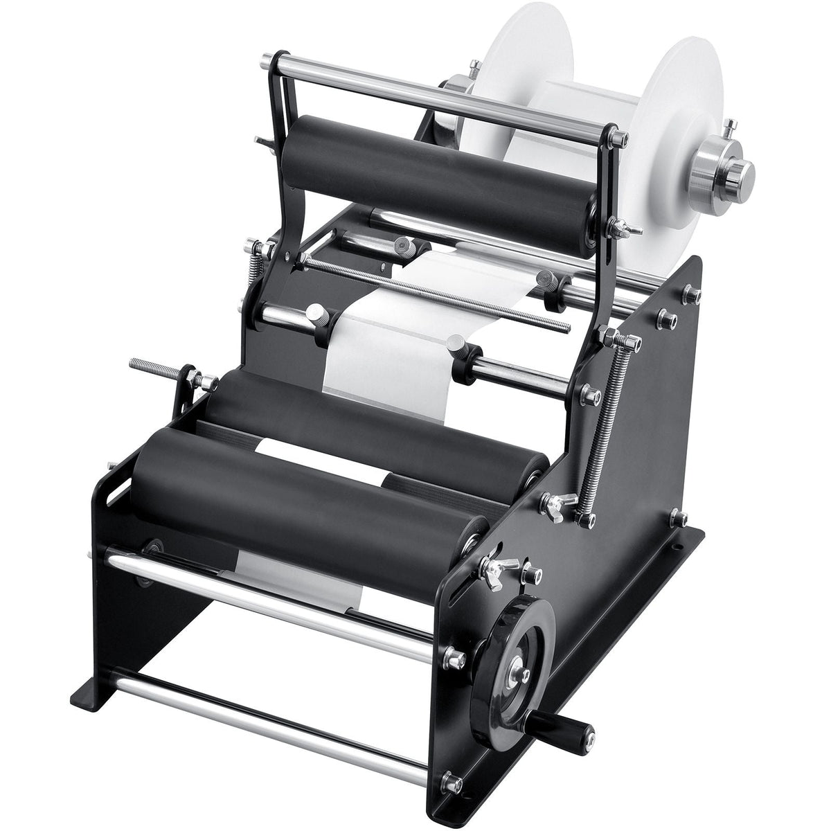 Manual Round Labeling Machine, 15-20pcs/min, Bottle Label Applicator for Round Bottles, Adjustable Manual Round Bottle Labeler Suitable for Bottle Diameter 0.78-4.72 inches (with Pressing Bar)