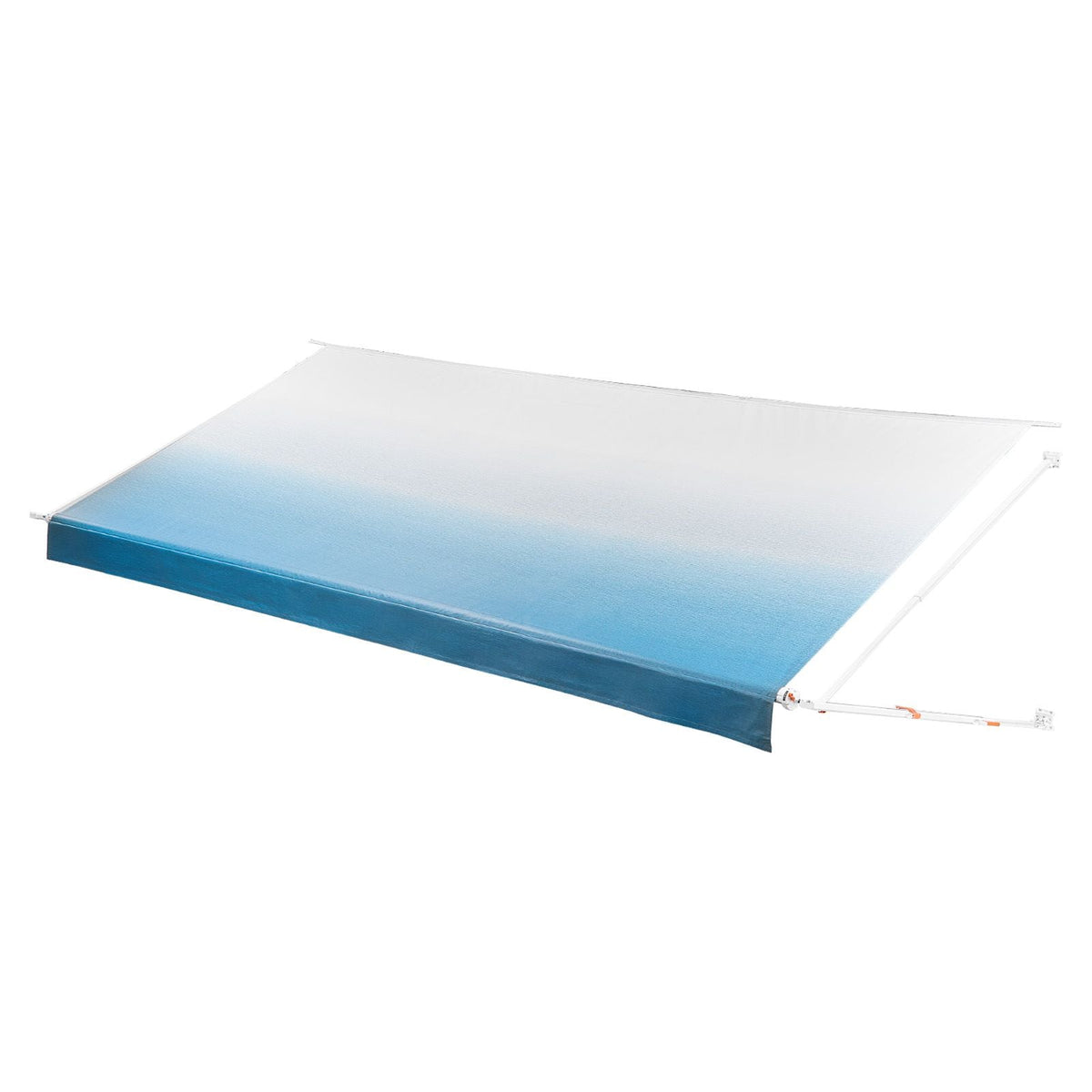 Manual RV Awning Complete Kit, 20.12FT Retractable RV Awning with Aluminum Alloy Frame & Waterproof PVC Fabric, Outdoor Camping Trailer Awnings Fit Most RVs (20FT Type, Gradient Blue)